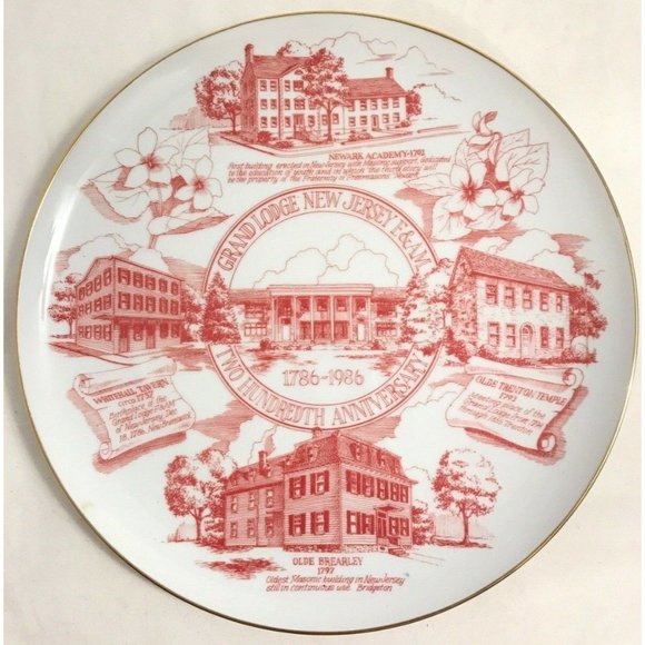 Wall Decor | Grand Lodge Nj Plate Newark Trenton Bridgeton 1986 Mason ...